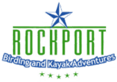 A logo for rockport birding and kayak adventures