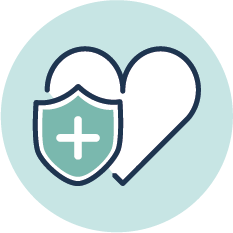 heart and shield icon