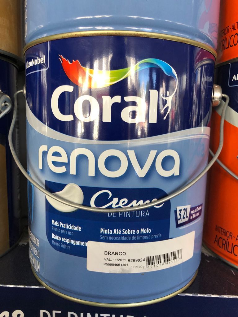 Tinta Coral Renova na Cor Crema na Casa Aguilar Tintas
