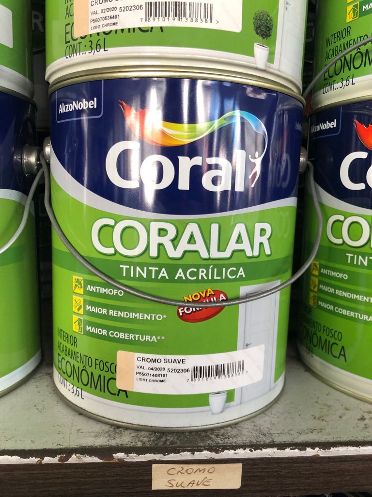 Tinta Acrílica da Coral na Casa Aguilar Tintas