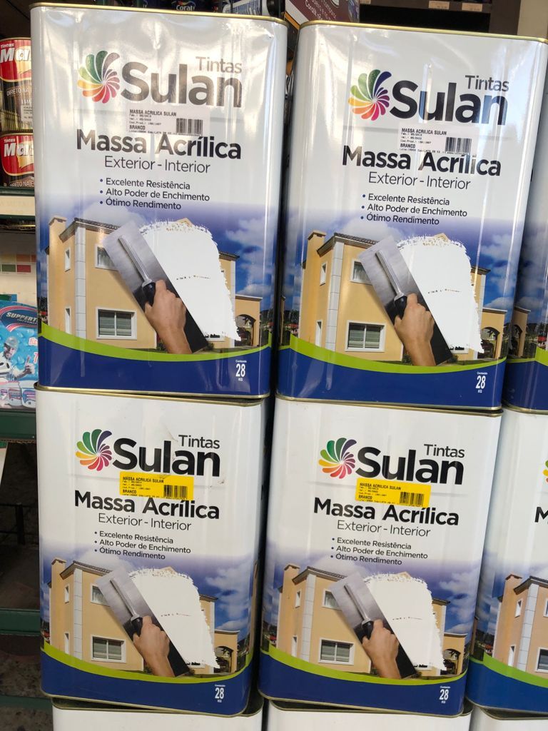 Massa Acrílica Sulan na Casa Aguilar Tintas