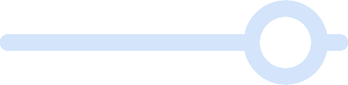 A light blue horizontal line with a light blue circle on the right side.
