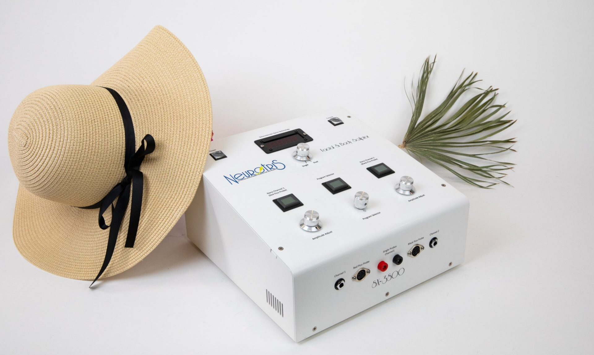NeurotriS SX3800 microcurrent machine used for non-surgical anti-aging skincare and wrinkle treatments without injections.