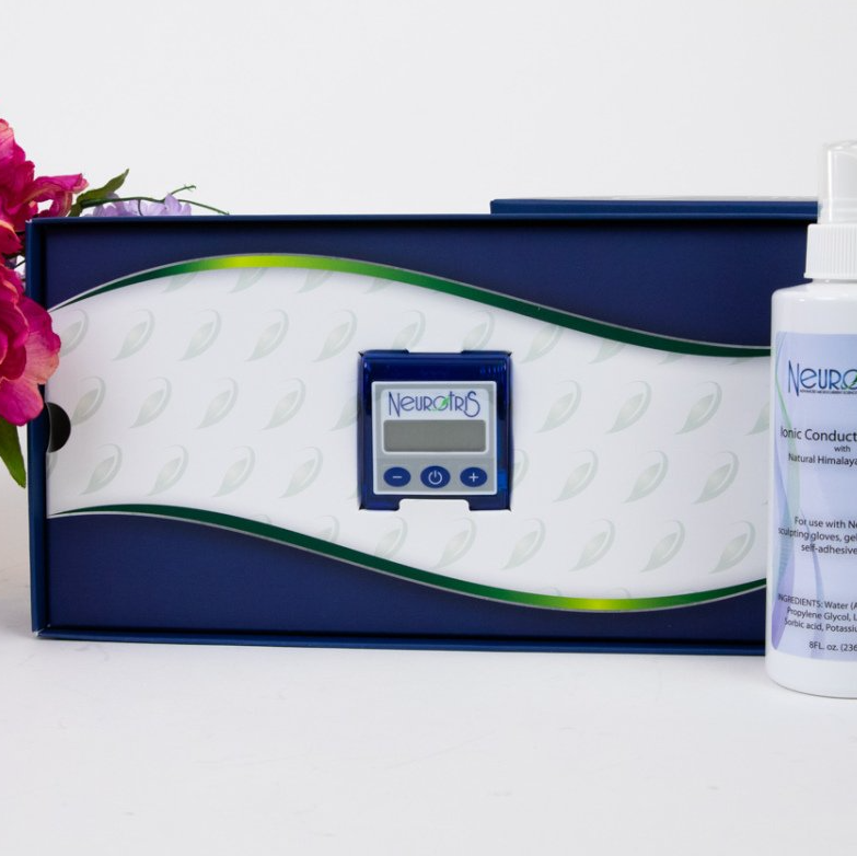 A box with a device on it that says neurofx