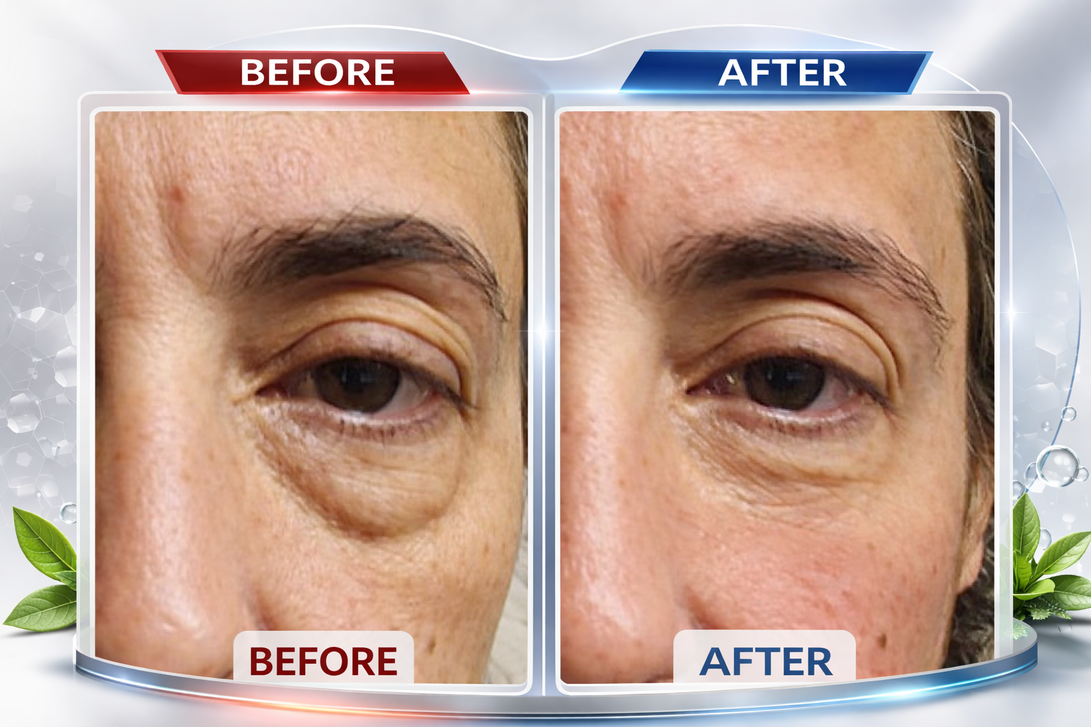 Photo of a woman who received NeurotriS facial microcurrent treatments for non-invasive lifting and toning.