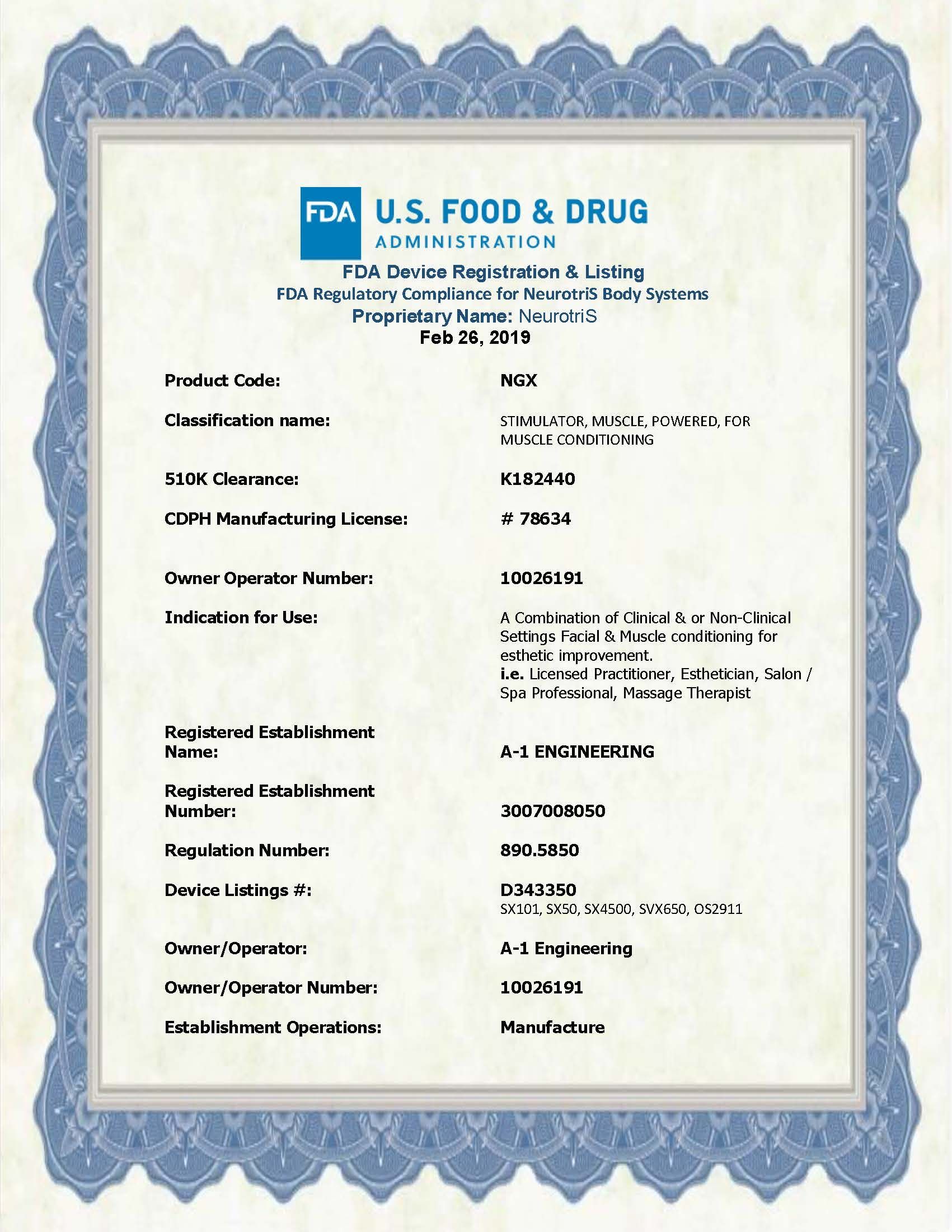 NeurotriS CE Declaration of Conformity.