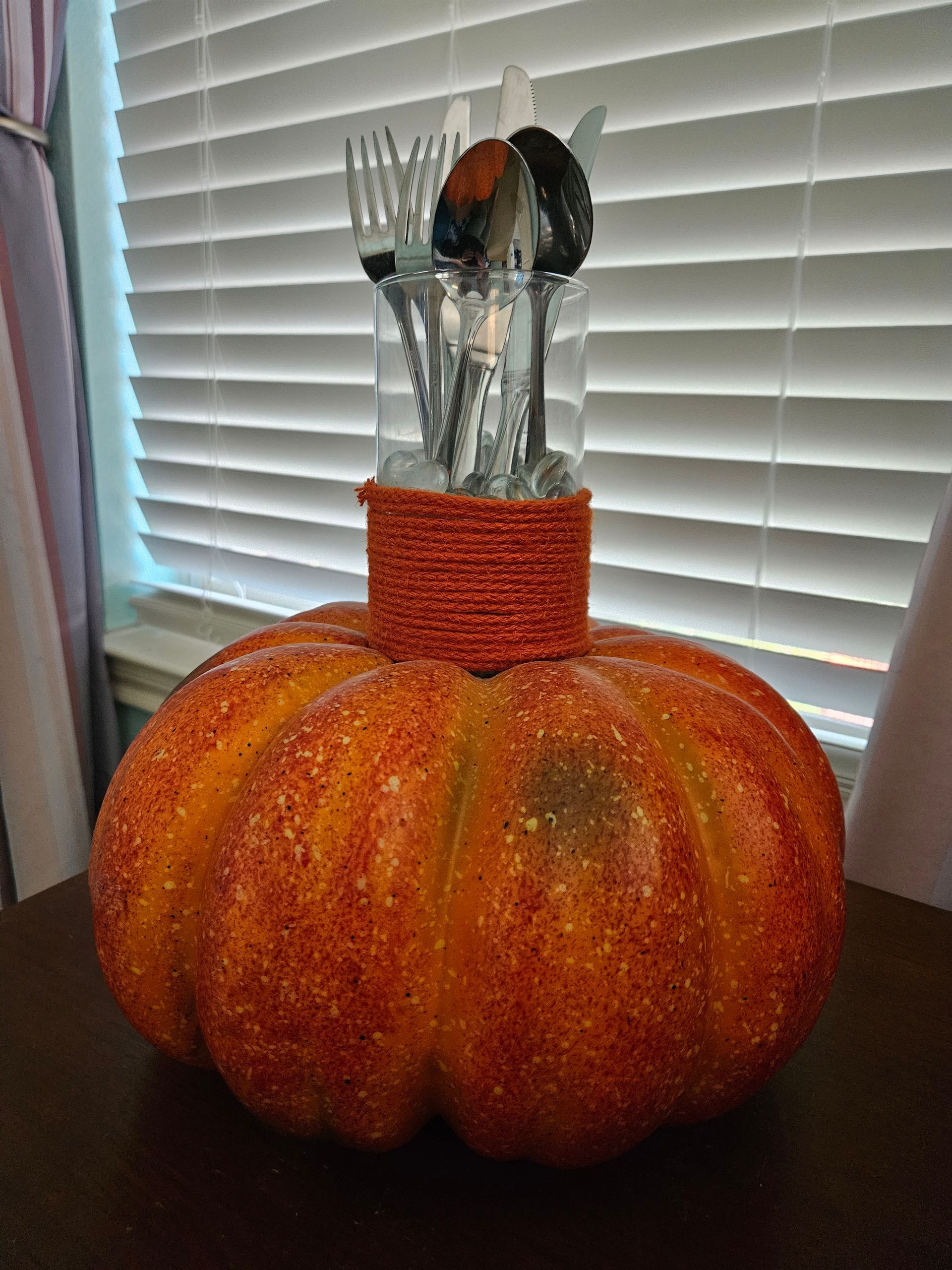 Fall Pumpkin Silverware Holder