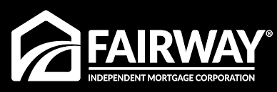 The fairway independent mortgage corporation logo is white on a black background.