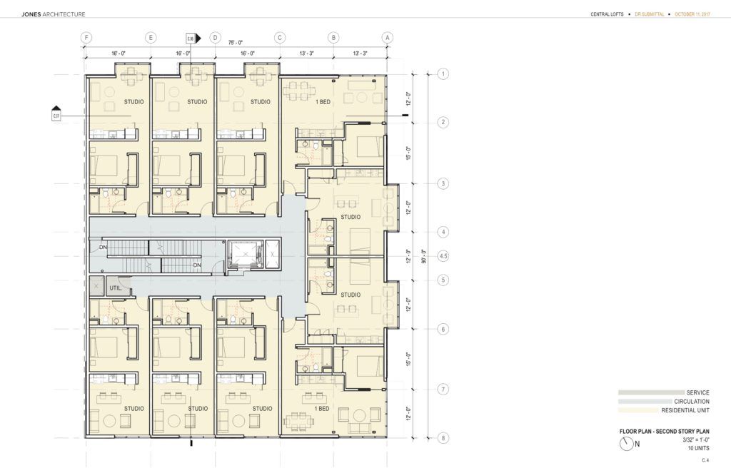 2nd story floor plan - central lofts