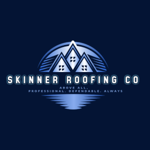 A logo for skinner roofing co above all professional dependable always