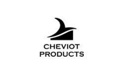 A black and white logo for cheviot products.