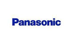The panasonic logo is blue and white on a white background.