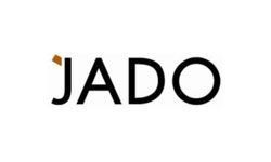 A black and white logo for jado on a white background.