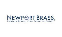 The newport brass logo is on a white background.