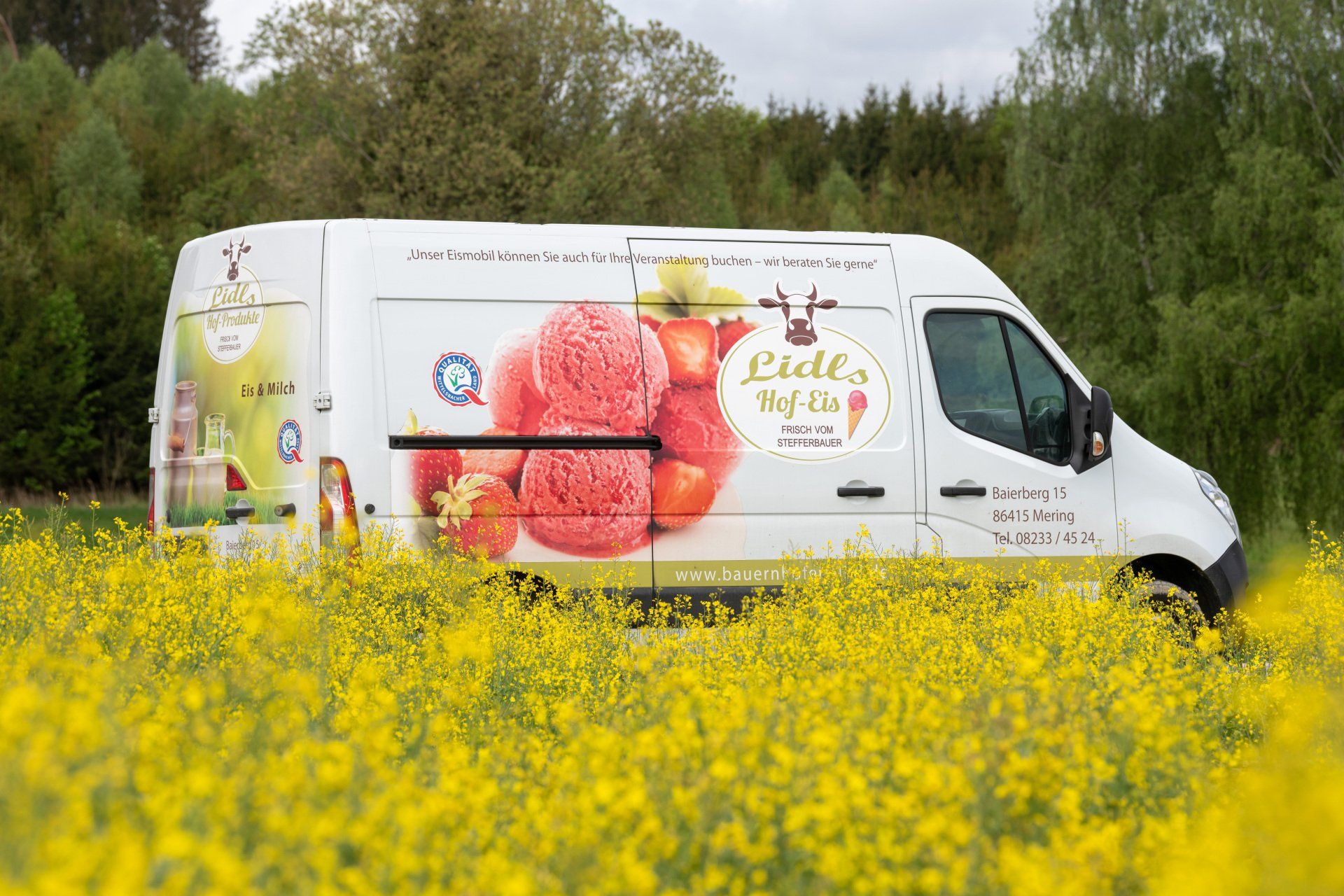 Lidls Hof-Produkte Lieferwagen