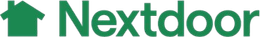 Nextdoor logo with green house icon and green wordmark