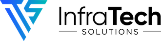A logo for objective erp with a blue circle and arrows