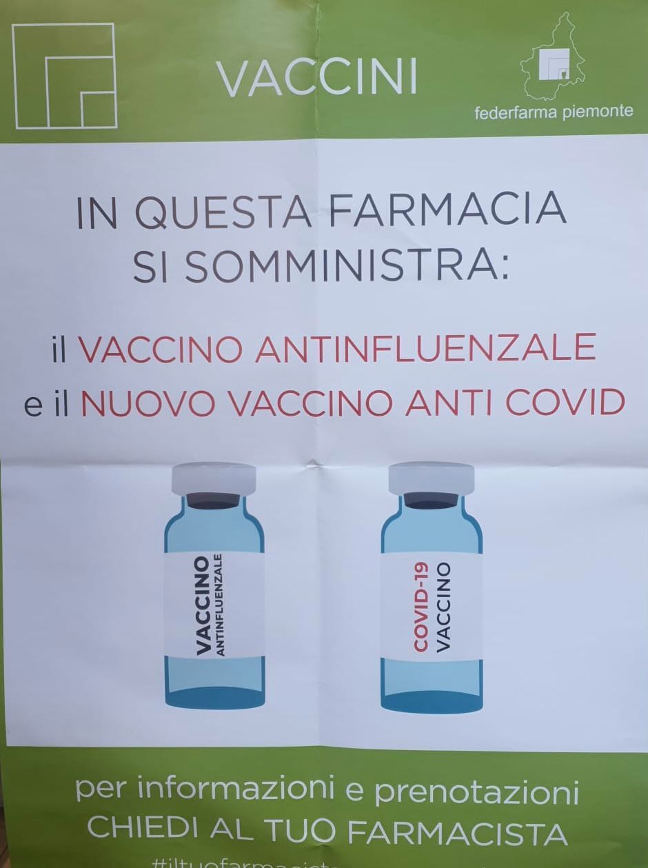 in questa farmacia si somministra il vaccino antiinfluenzale e il nuovo vaccino anti covid