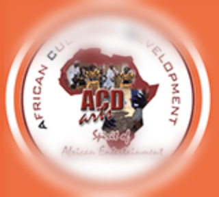 A logo for acd arts spirit of african entertainment