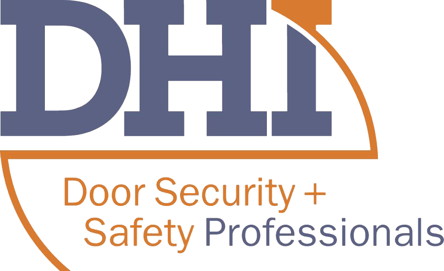 A logo for dh door security and safety professionals