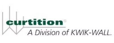 A logo for curtition a division of kwik wall