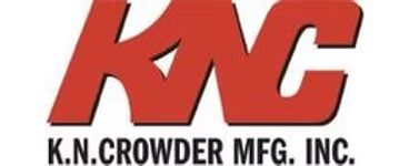 A red knc logo on a white background