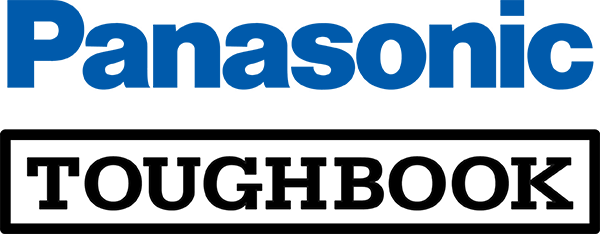 The panasonic toughbook logo is blue and black on a white background.