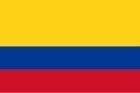 The national flag of Colombia, featuring three horizontal bands of yellow, blue, and red.