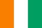 The national flag of Ivory Coast, featuring three equal vertical stripes of orange, white, and green.