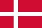 The flag of Denmark, featuring a white Nordic cross on a red background.