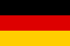 The national flag of Germany, featuring three horizontal bands of black, red, and gold.