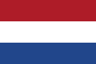 The national flag of the Netherlands, featuring three horizontal bands of red, white, and blue.