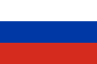 The national flag of Russia, featuring three equal horizontal stripes of white, blue, and red.