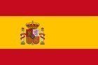 The national flag of Spain, consisting of three horizontal stripes of red, yellow, and red with a central coat of arms.