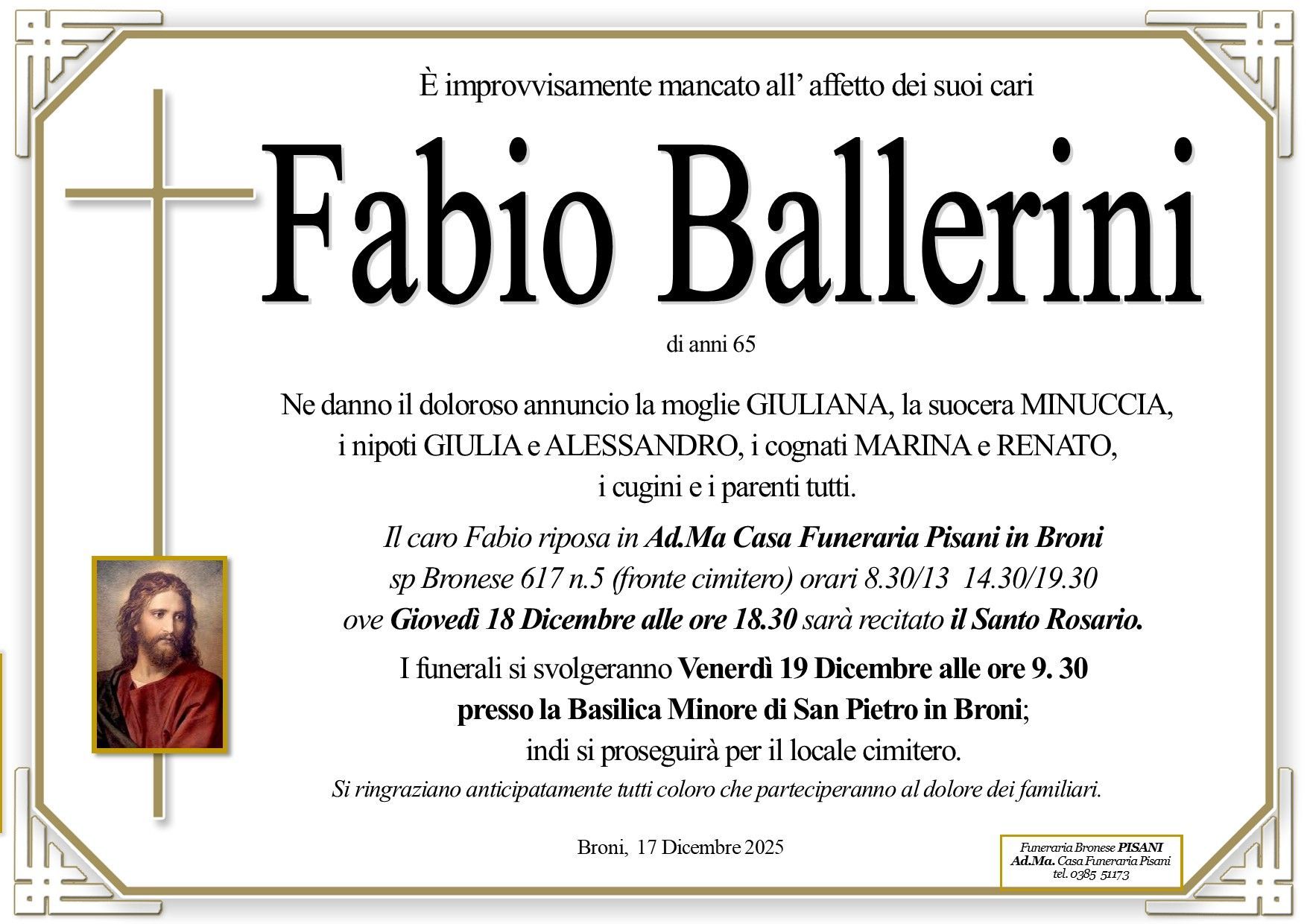 necrologio Ballerini Fabio