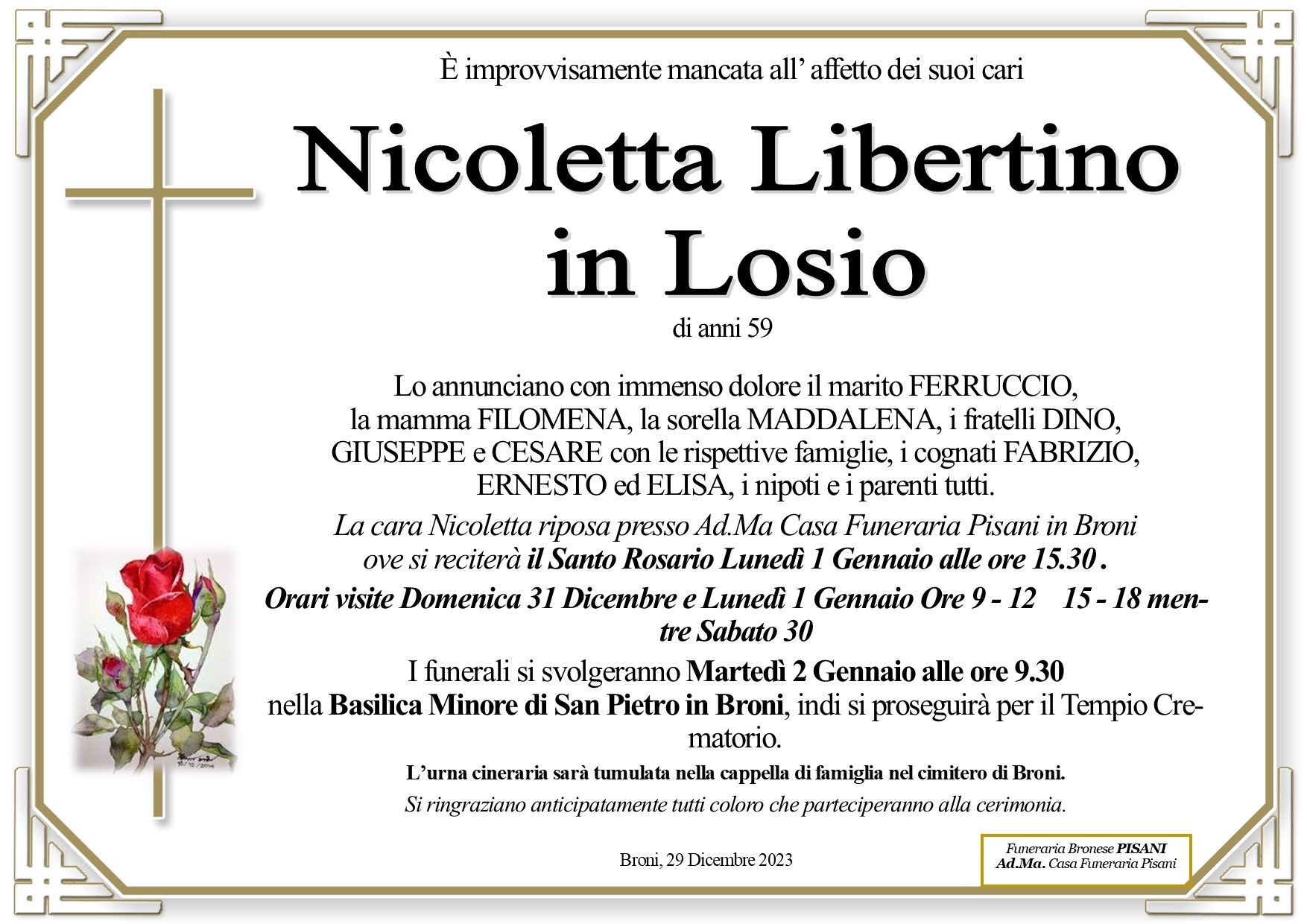 necrologio Libertino Nicoletta