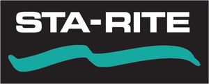 STA-RITE logo in white text with a teal wave on a dark background