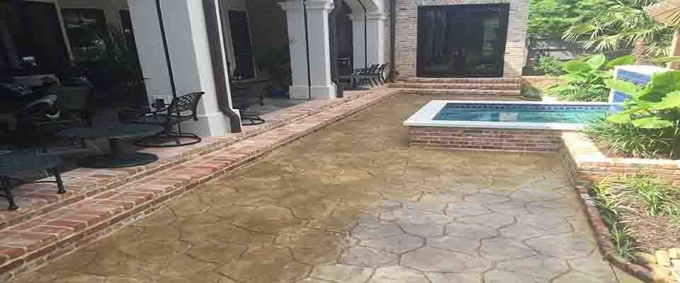 Pool Stamped Concrete - Stamped Concrete in Shreveport, LA