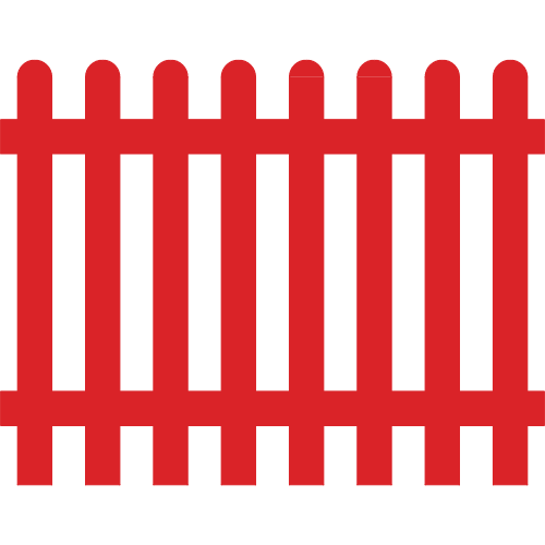 red wood fence border