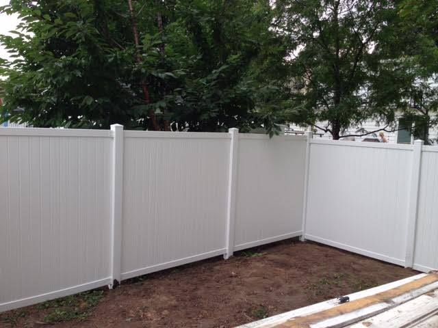 newly installed vinyl fence in Madison, Wisconsin