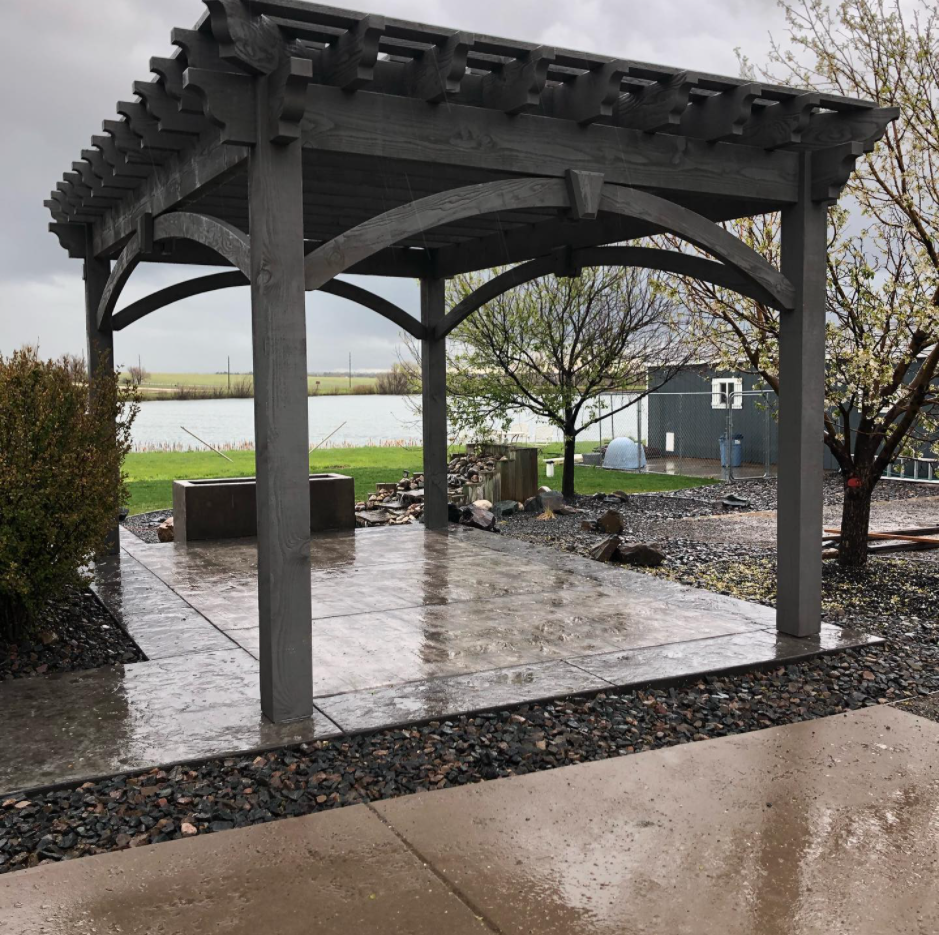 Beautiful Backyard Garden With A Cedar Wood Gazebo — Cheyenne, WY — All Decked Out LLC