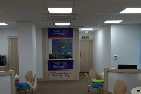 Commercial office with LED lighting