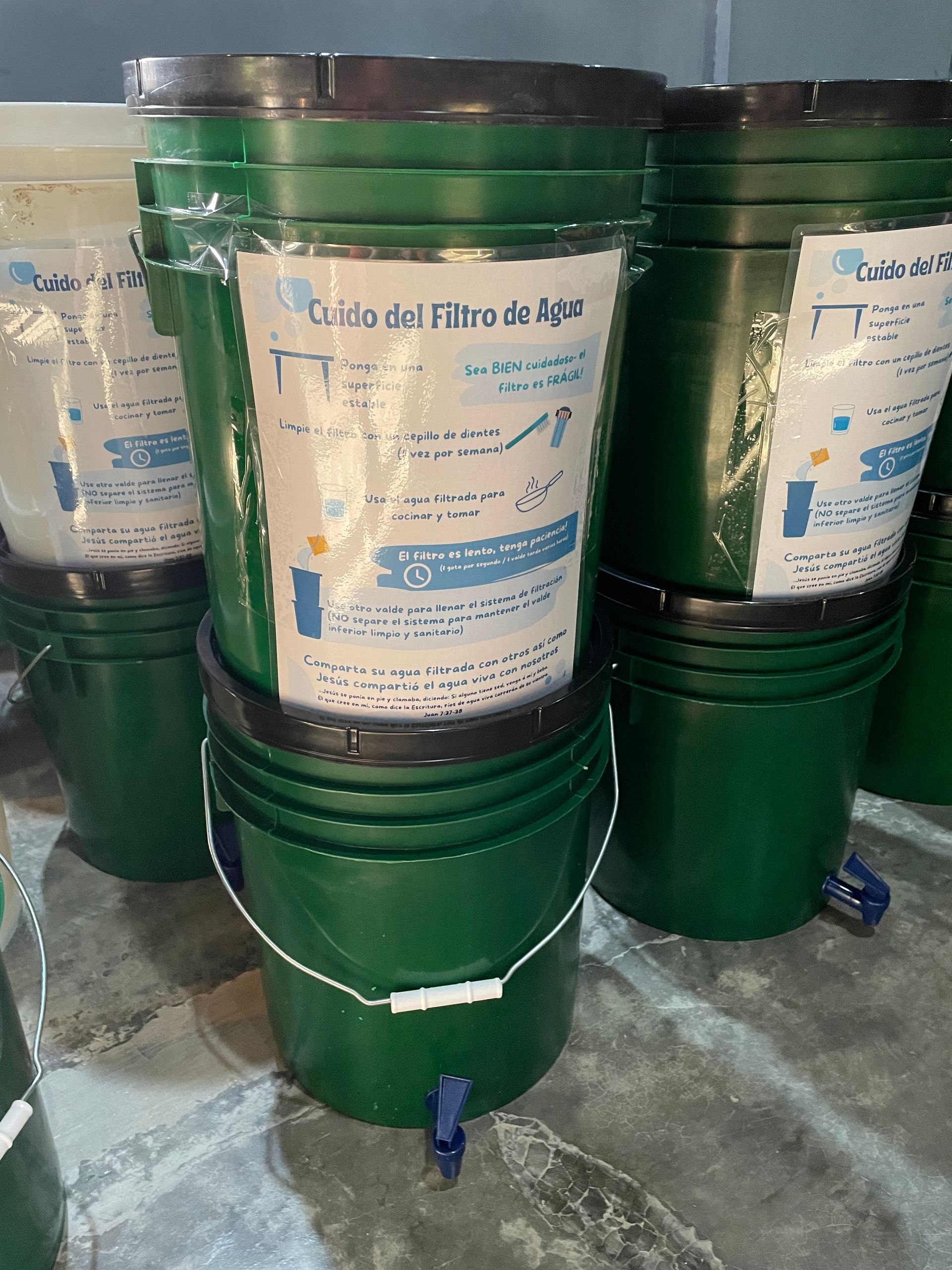 Bucket-style water filters