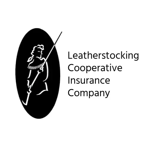 Black and white logo of a silhouetted frontiersman with a spear.