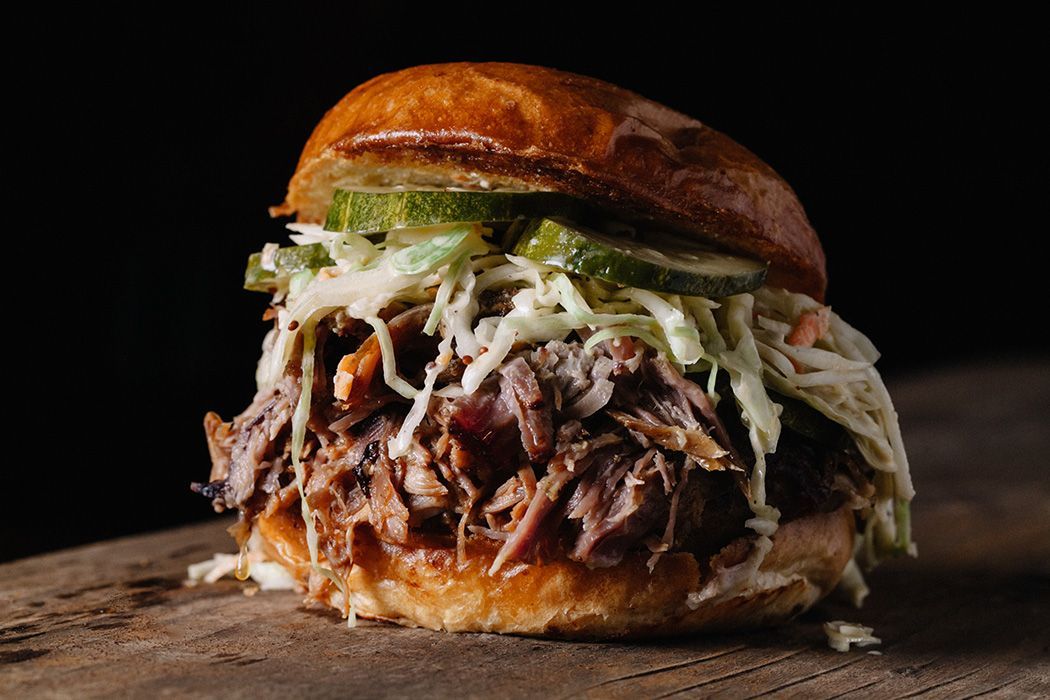 delicious pulled pork sandwich