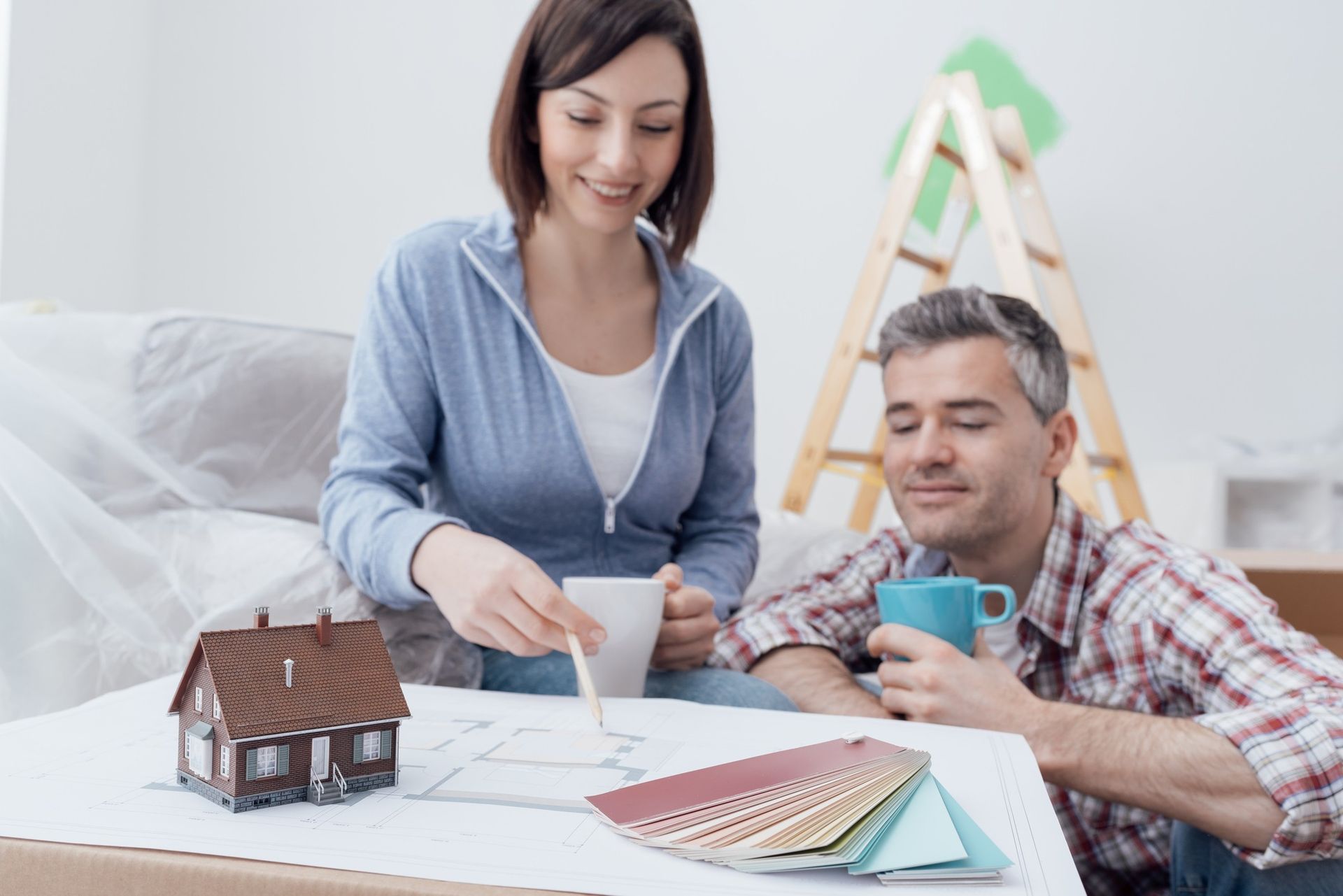 Happy family working on their estate planning