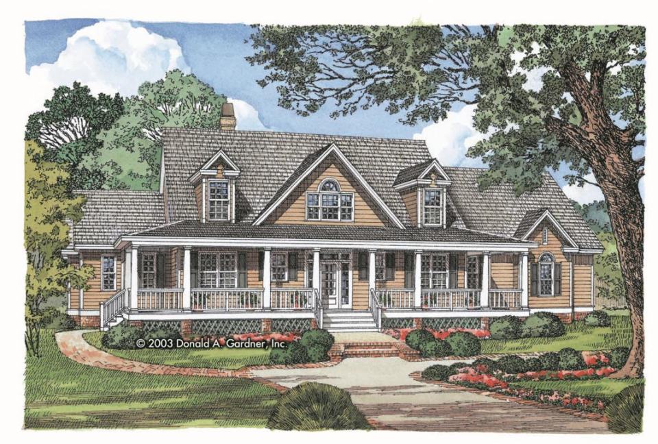 Waycross Sketch front of house