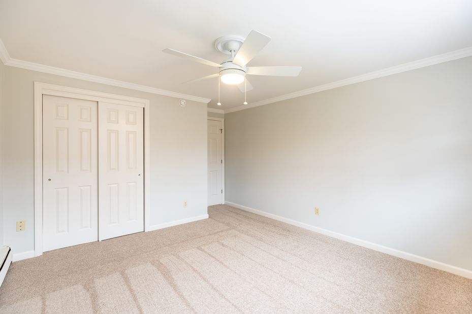 Interior photo of a living room with fireplace