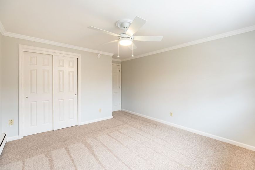 Interior photo of a living room with fireplace
