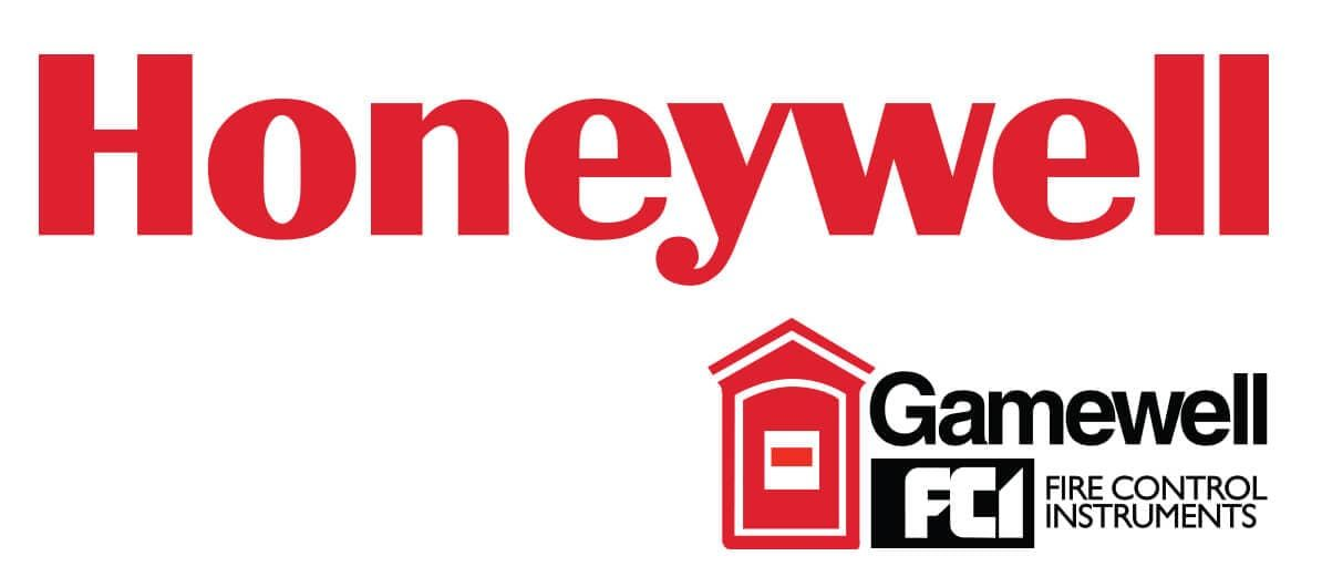 Honeywell and Gamewell-FCI logos on a white background